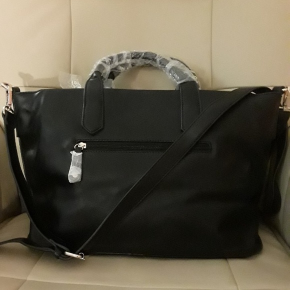 NWT! Classy Justfab black and white tote bag - Picture 3 of 4